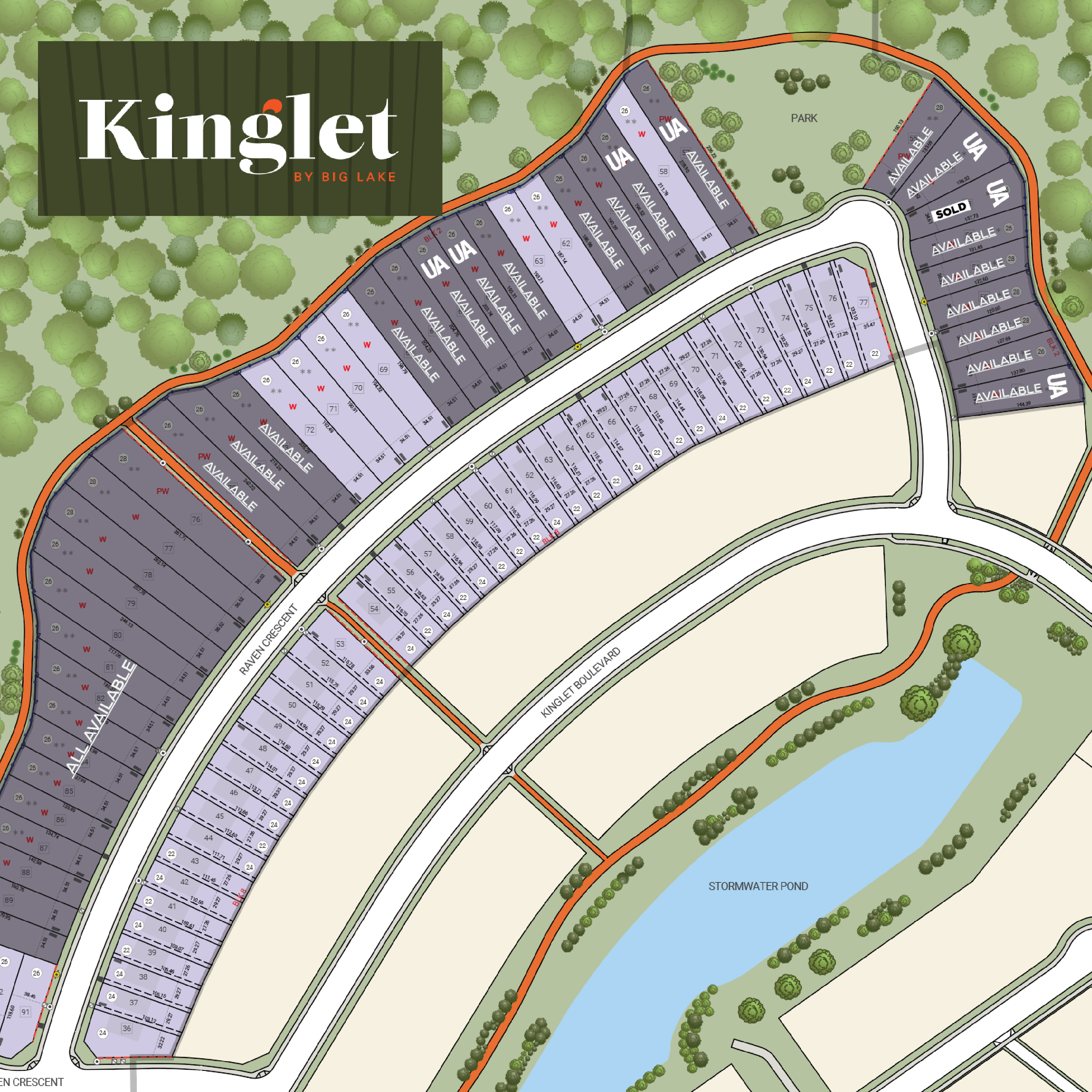 Kinglet Lot Map Kinglet Lot Map