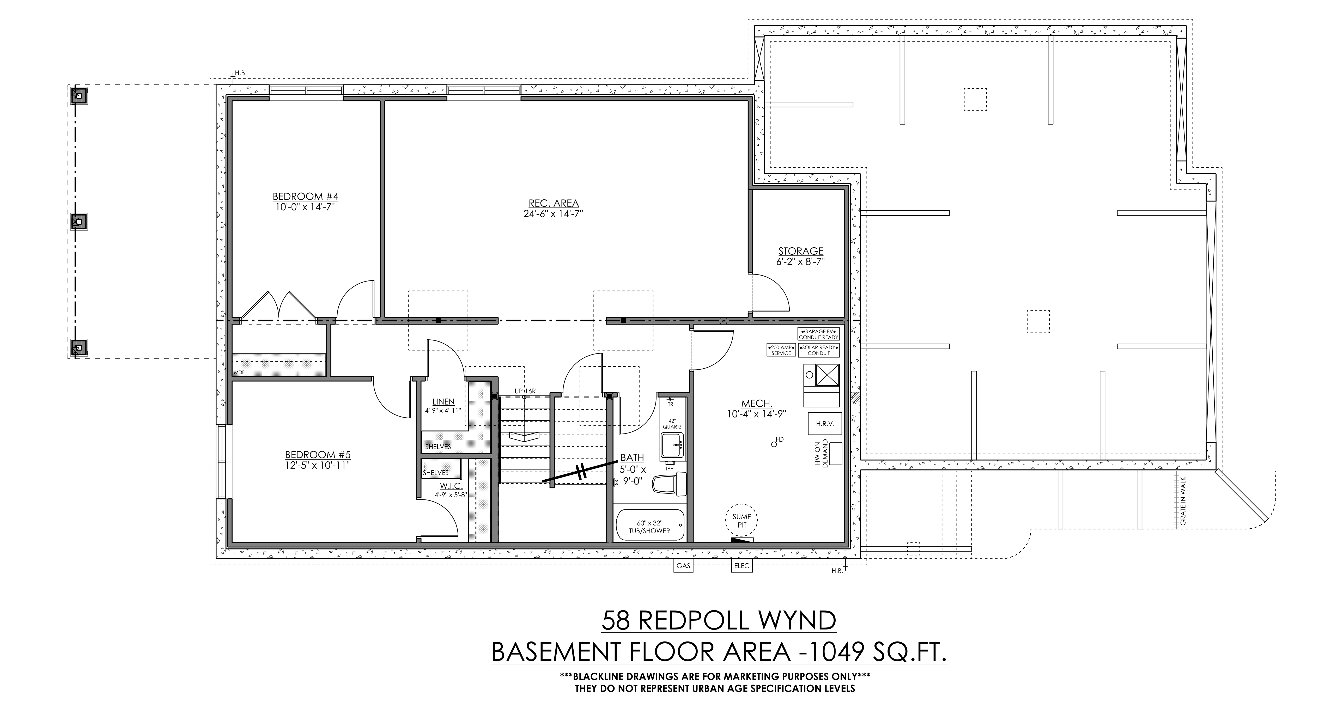 Brooklyn-Blackline-3 Basement Floor Plan